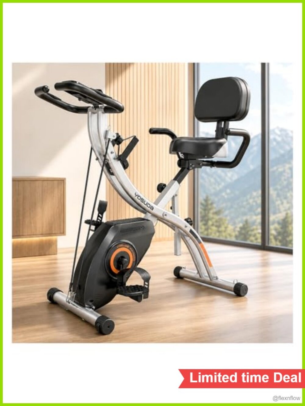 5-in-1 Folding Exercise Bike Stationary Magnetic Resistance Home Gym
